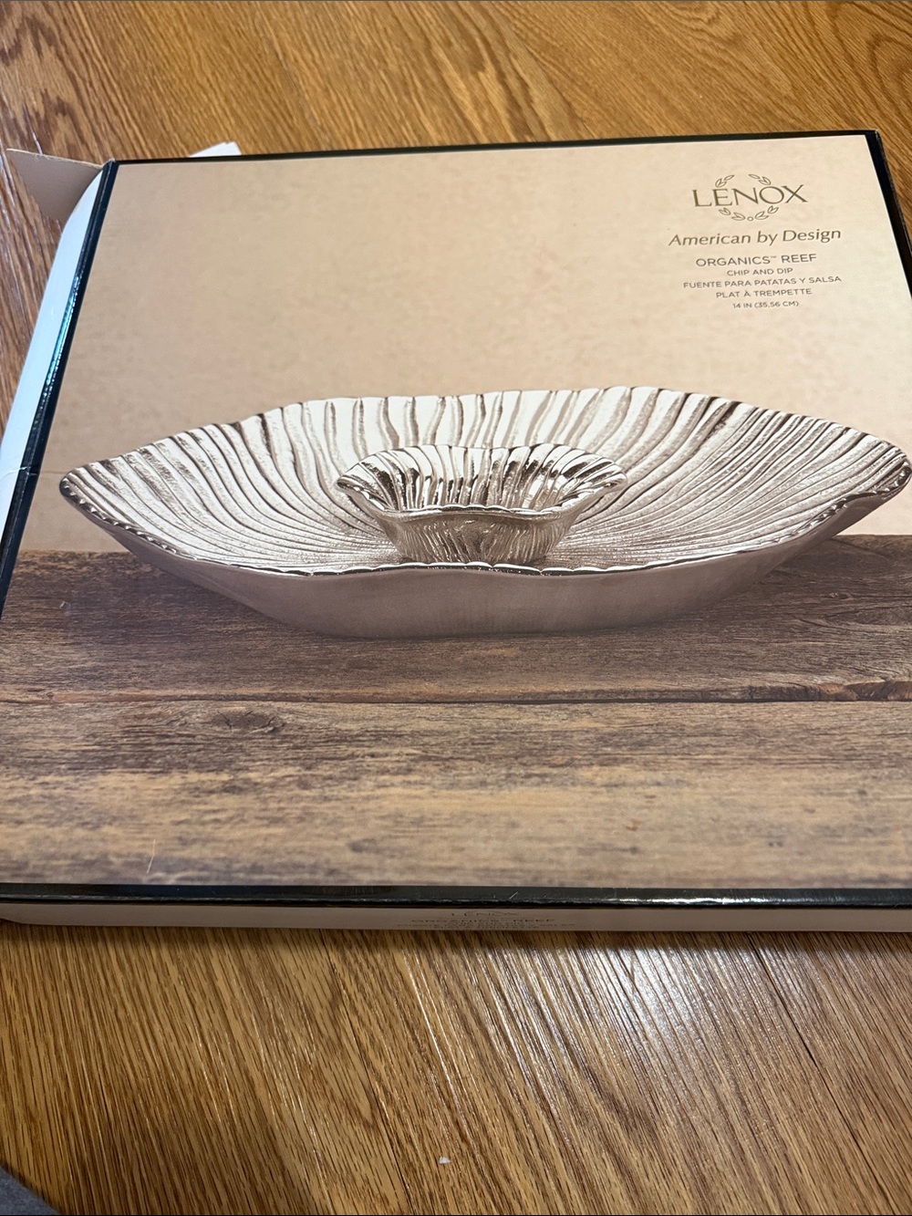 Lenox Silver Organics Reef Chip & Dip Server